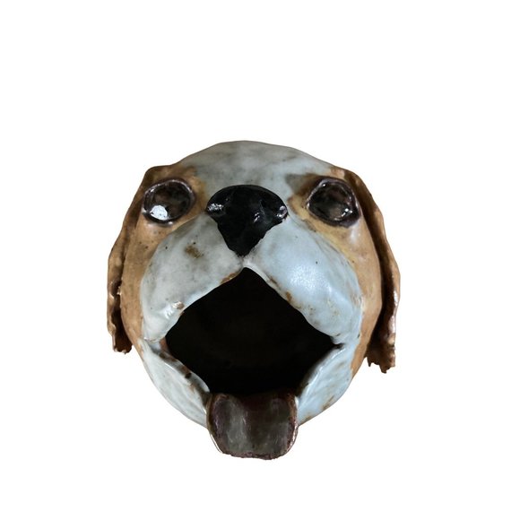 Collectible OOAK Artist-Made DOG POTTERY WALL DECOR Perfect Cond. EUC - Picture 2 of 11